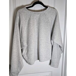 Exp Womens Sz L Sweatshirt Crew Neck Pullover Basic Gray Soft Cozy